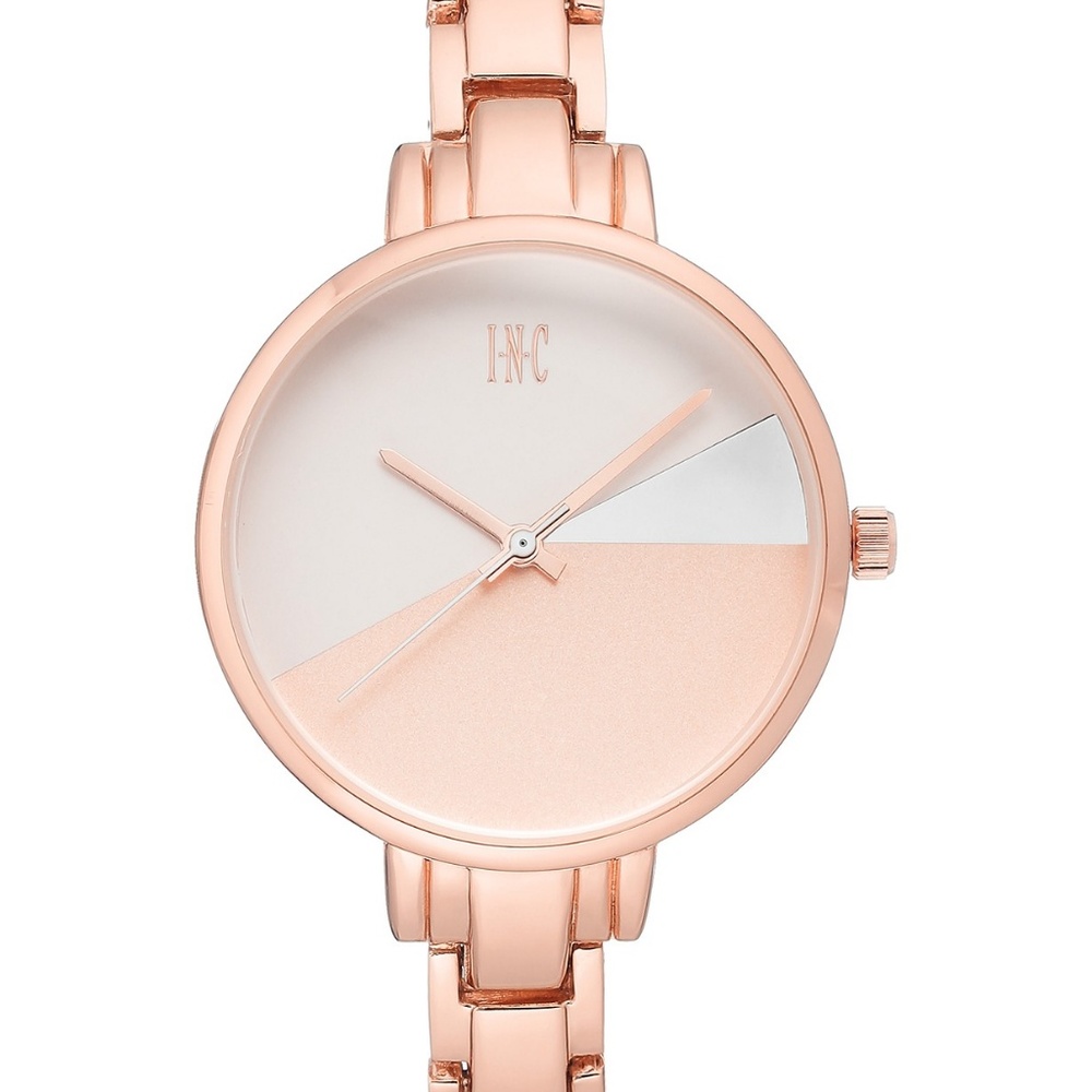 Rose Gold Tone 36mm Bracelet Art Deco Watch